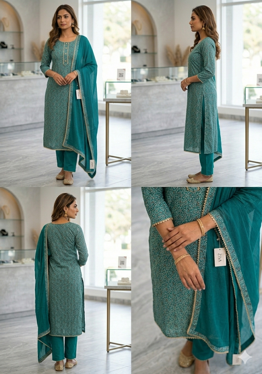 COTTON SUIT BINDIYA