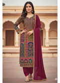 PARTY WEAR SUIT CREPE