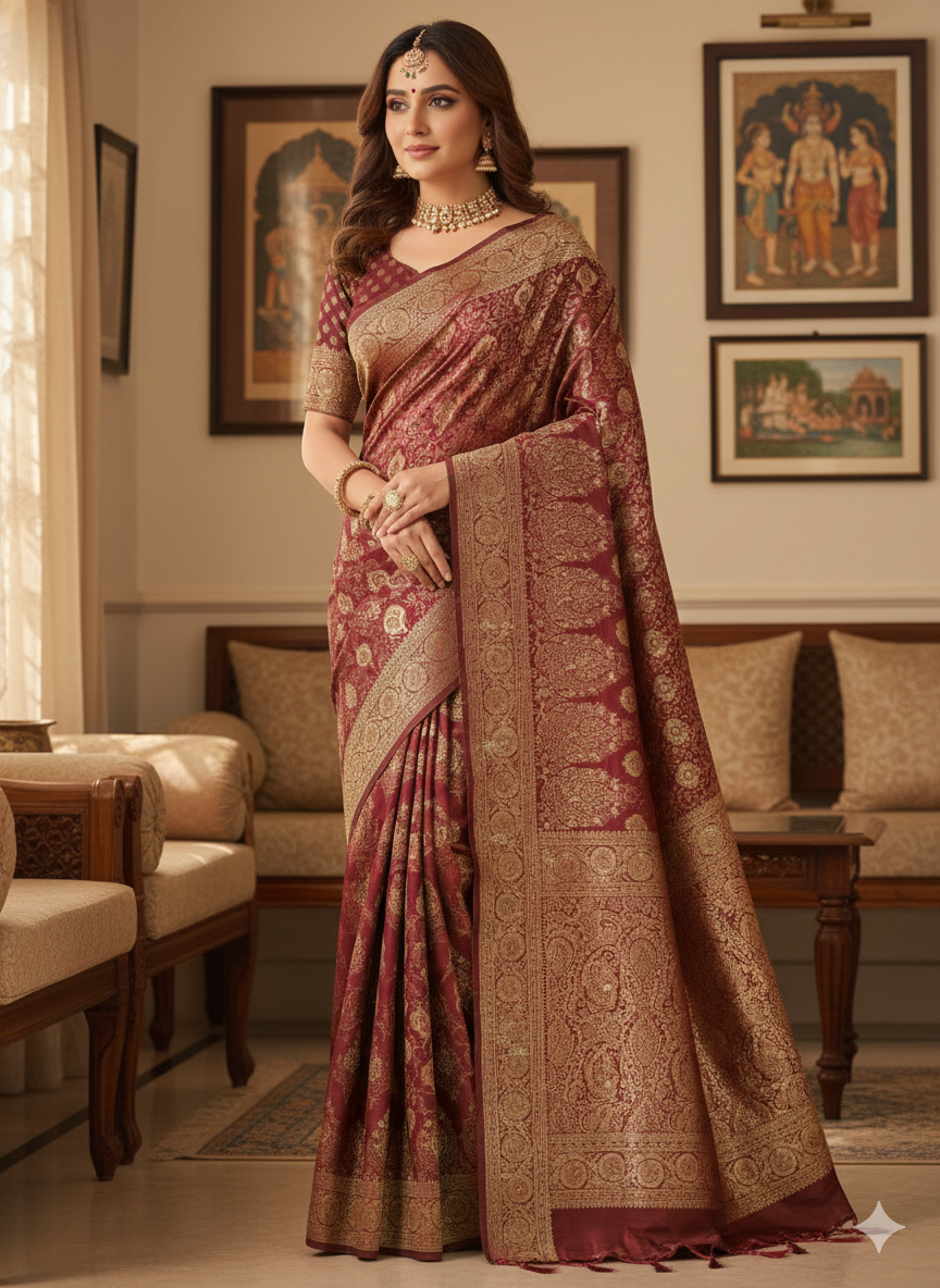 Soft silk saree with blouse