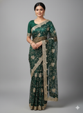 Shimmer organza saree