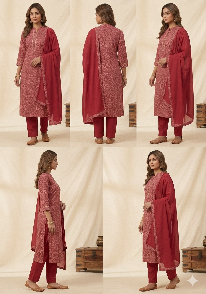 COTTON SUIT BINDIYA