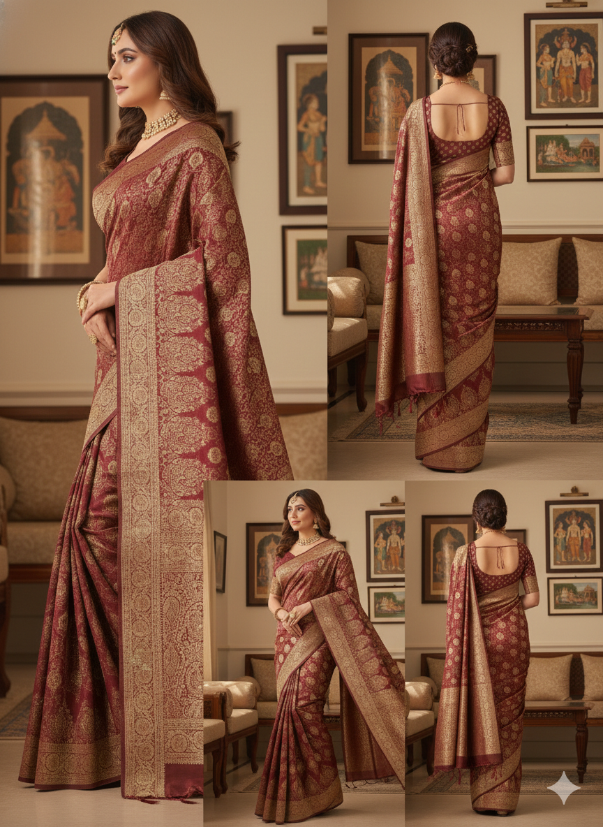 Soft silk saree with blouse